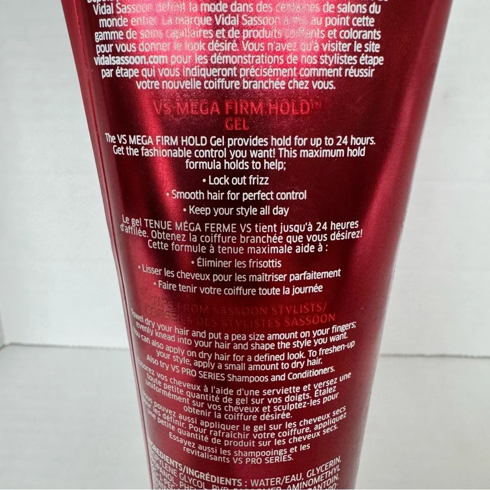 Vidal Sassoon Pro Series Mega Firm Hold Gel 5 Nearly Full 8.71 oz Max 24 Hour - Picture 6 of 9